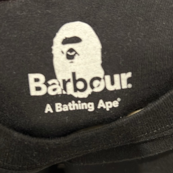 A Bathing Ape x Barbour tee Men’s Small - Picture 2 of 4
